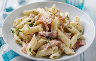 Lower-fat carbonara