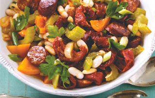 Chorizo and bean salad