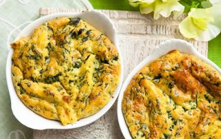 Cheese and spinach pasta bake