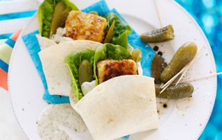 Fish burger wraps