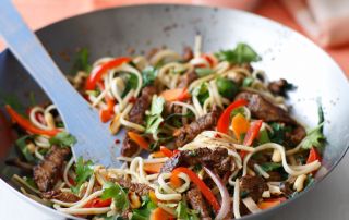 Chilli beef noodles